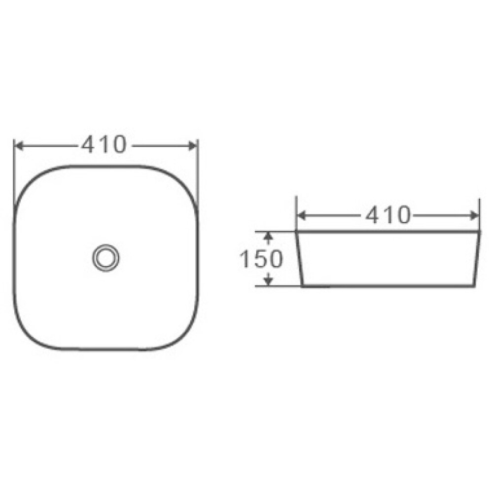Раковина накладная DK Venice DT1020616, 410*410*150мм, белый
