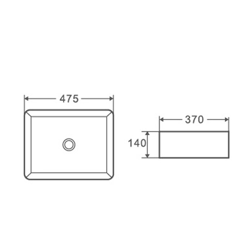 Раковина накладная DK Berlin DT1430216, 475*370*140мм, белый