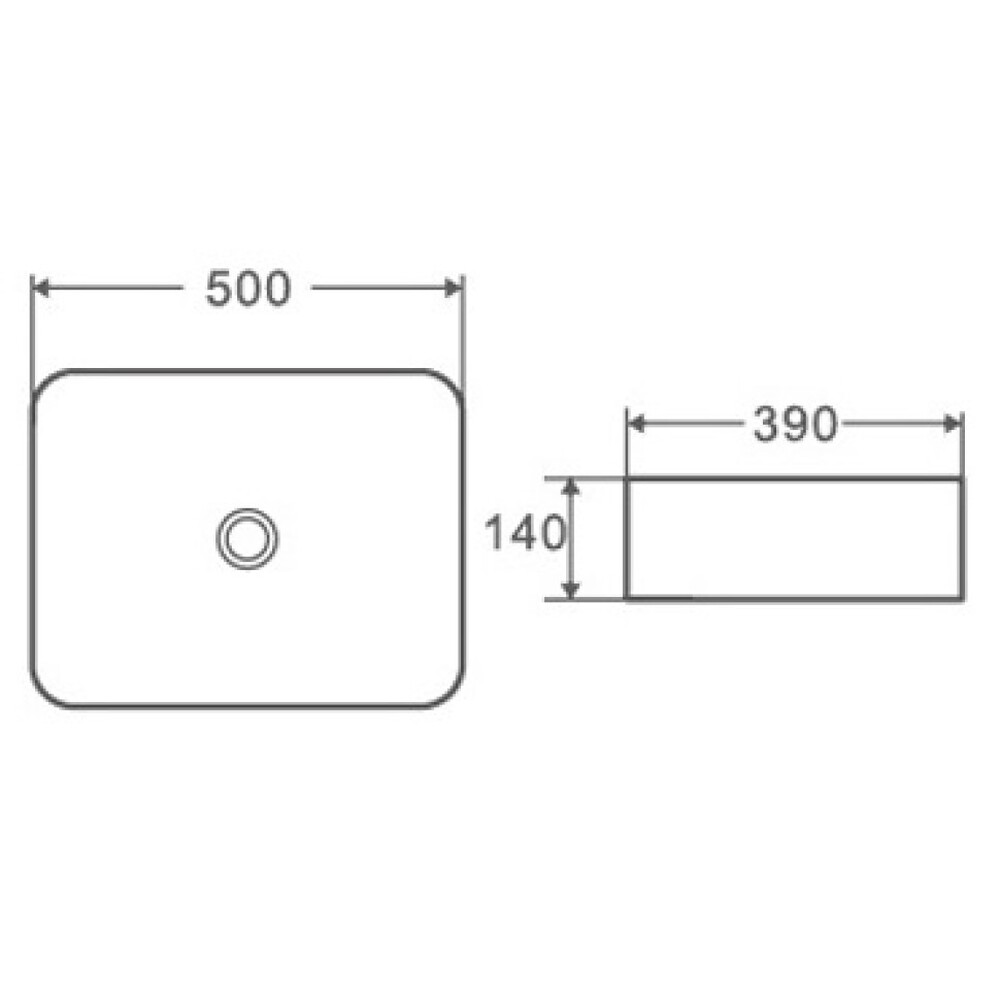 Раковина накладная DK Berlin DT1431425, 500*390*140мм, черный