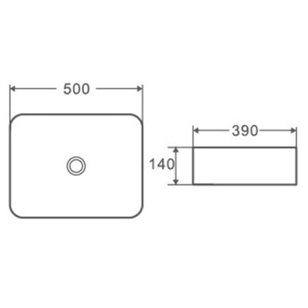 Раковина накладная DK Berlin DT1431425, 500*390*140мм, черный