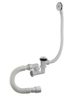 А-25089 Сифон для ванны (обвязка) ОРИО 1 1/2"х40,"клик-клак",с перел. и гиб. трубой40-40/50 (регул.)
