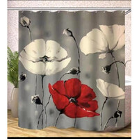 Штора д/ван "ZALEL" ФОТОПРИНТ 180х180 Nature с кольцами