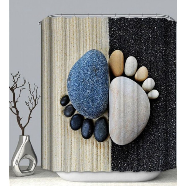 Штора д/ван "ZALEL" ФОТОПРИНТ 180х180 YGL Z-001 с кольцами