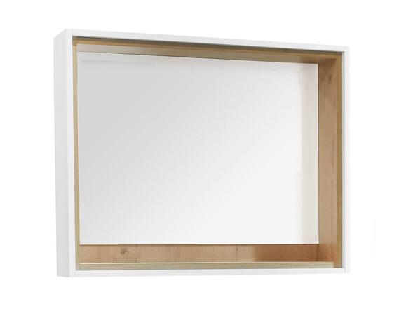 Зеркало SANTREK HOME "Визави-60" (Белый глянец/Дуб бунратти) 600* 600*160 *