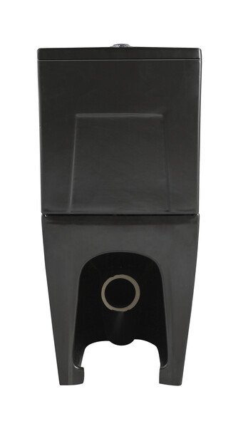 Унитаз-компакт безободковый HOLLER SLIM MB (620*360*820мм, сиденье дюропласт с микролифтом, арматура 2-х режимная)  (2 места) черный матовый