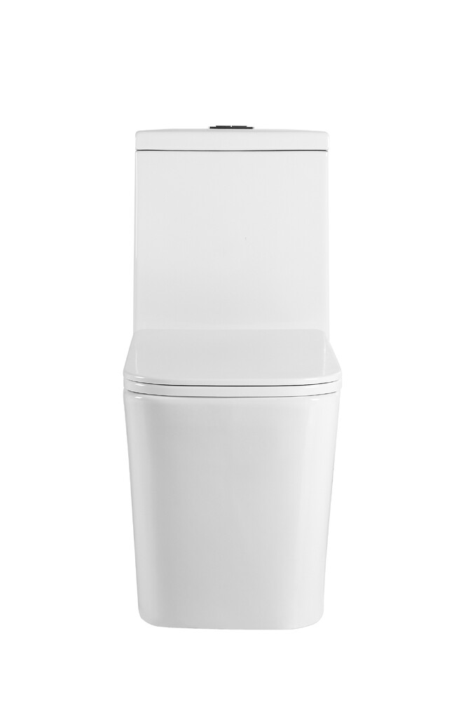 Унитаз-моноблок безободковый HOLLER ФОРТ (665*345*805мм, сиденье дюропласт с микролифтом, арматура 2-х режимная)  (1 место) белый