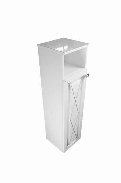 Пенал SANTREK HOME "Винтаж" (Белый с патиной) 1 дверь с НИШЕЙ Левый 300х1150х300