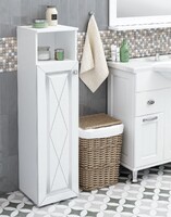 Пенал SANTREK HOME "Винтаж" (Белый с патиной) 1 дверь с НИШЕЙ Левый 300х1150х300