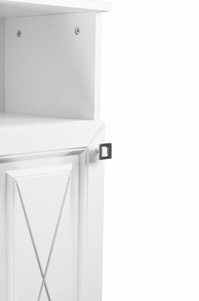 Пенал SANTREK HOME "Винтаж" (Белый с патиной) 1 дверь с НИШЕЙ Левый 300х1150х300