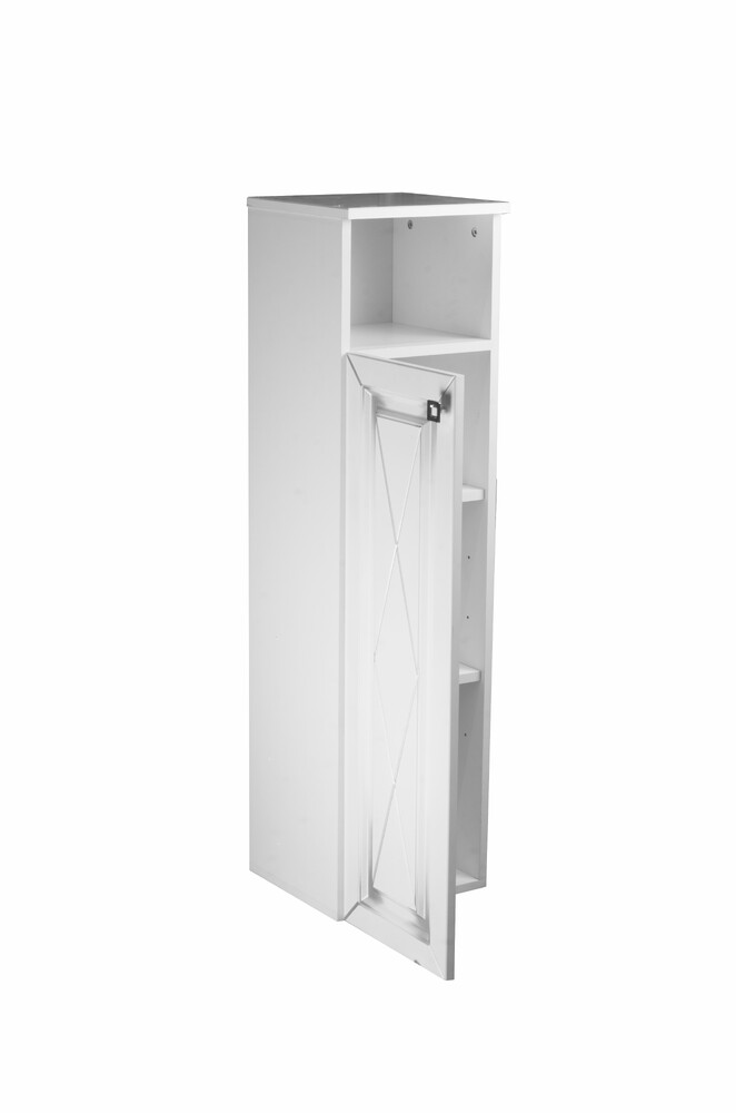 Пенал SANTREK HOME "Винтаж" (Белый с патиной) 1 дверь с НИШЕЙ Левый 300х1150х300