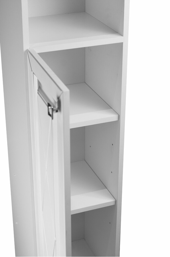 Пенал SANTREK HOME "Винтаж" (Белый с патиной) 1 дверь с НИШЕЙ Левый 300х1150х300