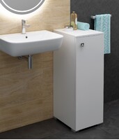 Тумба SANTREK HOME "Виола" (Белый глянец) 1 дверь Правый 300х836х350