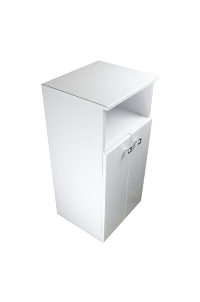 Тумба SANTREK HOME "Виола" (Белый глянец) 2 двери с НИШЕЙ 400х836х350