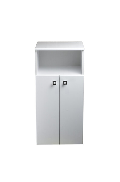 Тумба SANTREK HOME "Виола" (Белый глянец) 2 двери с НИШЕЙ 400х836х350