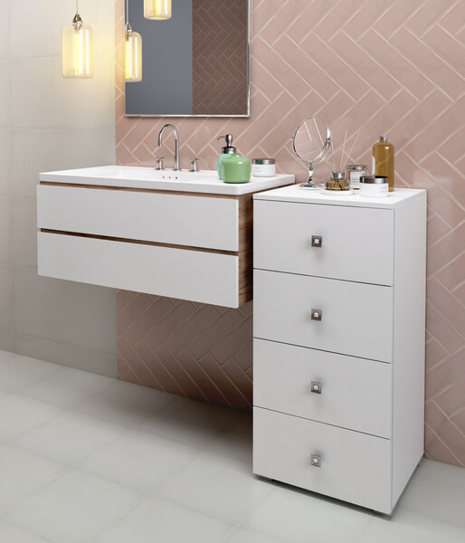 Пенал SANTREK HOME "Виола" 4 ящ. белый 400*836*350