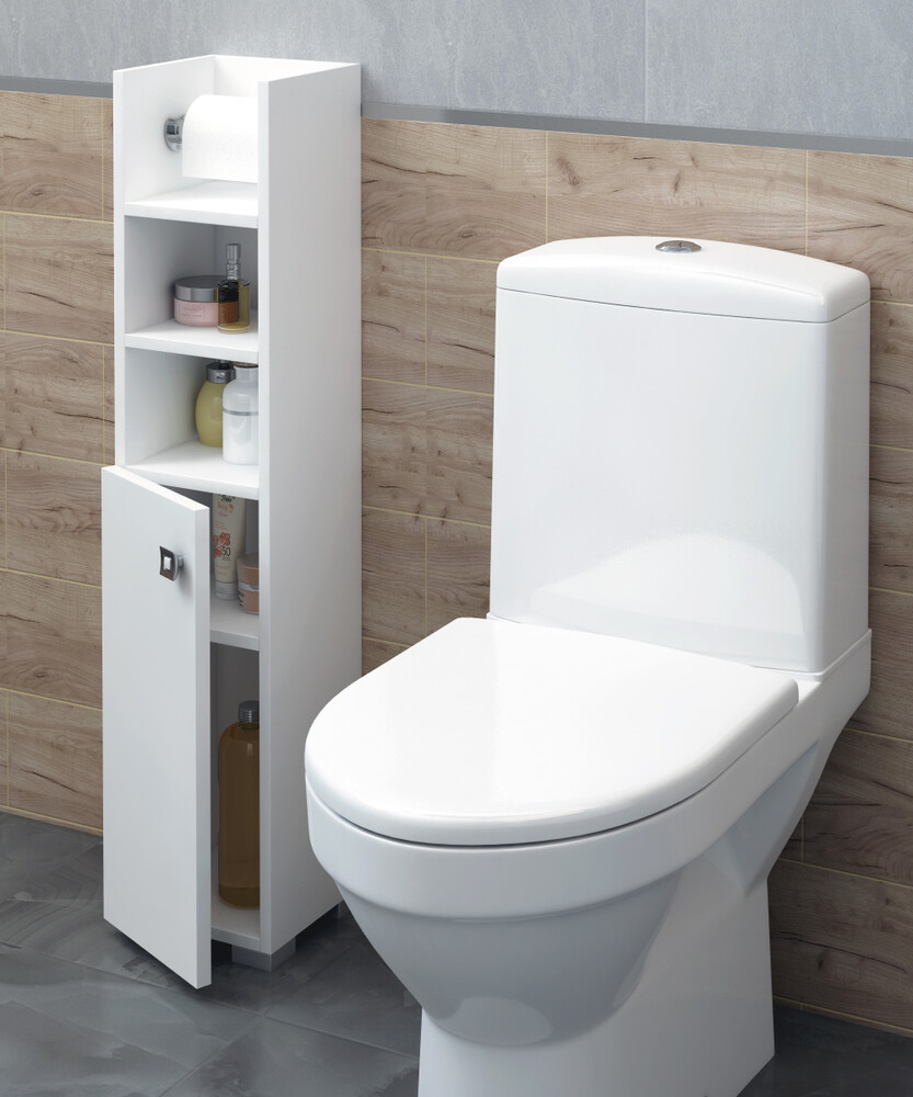 Пенал SANTREK HOME "Виола" (Белый глянец) 1 дверь 2 НИШИ с ВТУЛКОЙ Левый 200х950х190