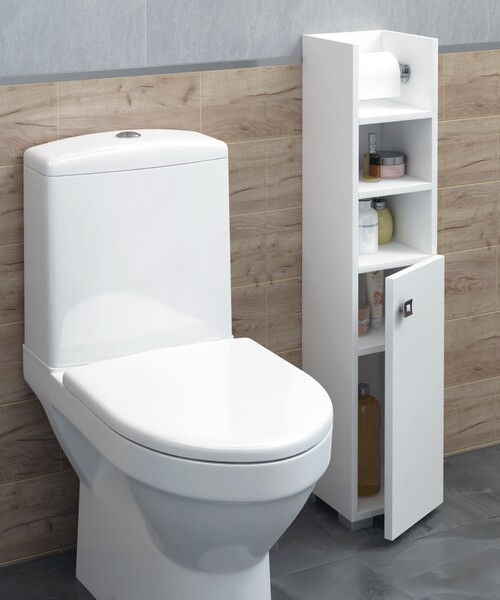 Пенал SANTREK HOME "Виола" (Белый глянец) 1 дверь 2 НИШИ с ВТУЛКОЙ Правый 200х950х190