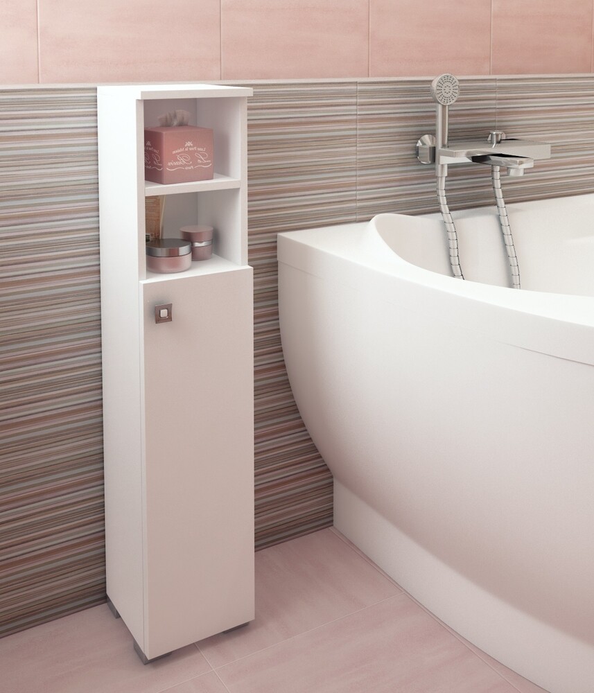 Пенал SANTREK HOME "Виола" (Белый глянец) 1 дверь 2 НИШИ Правый 200х950х190