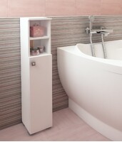 Пенал SANTREK HOME "Виола" (Белый глянец) 1 дверь 2 НИШИ Правый 200х950х190