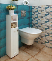 Пенал SANTREK HOME "Гранд" (Белый глянец) 1 дверь 2 НИШИ Левый 200х950х190