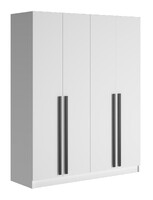 Шкаф Бостон 1600*2200*520 (Белый) (4 места) 2619