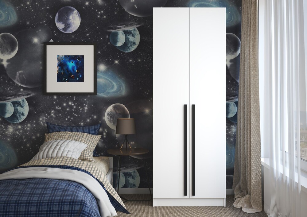 Шкаф Бостон 800*2200*500 (Белый) 2622