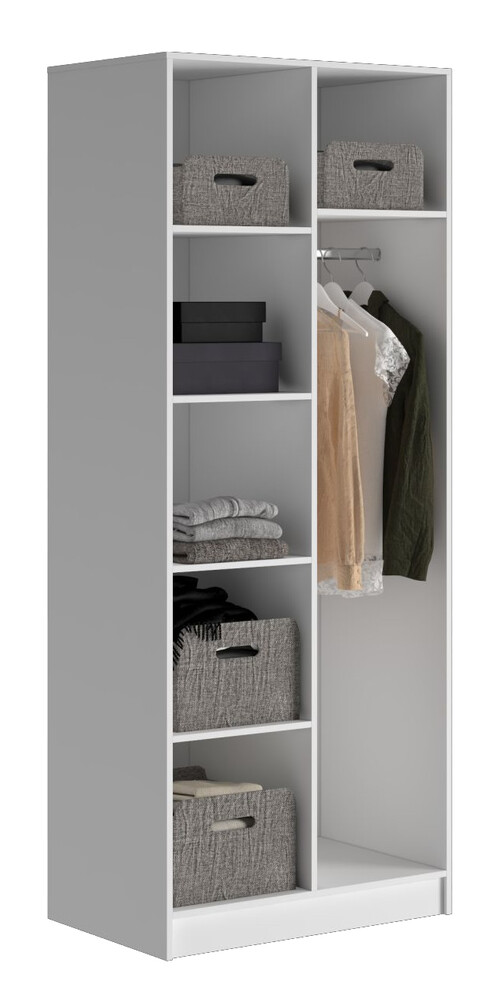 Шкаф Бостон 800*2200*500 (Белый) 2622