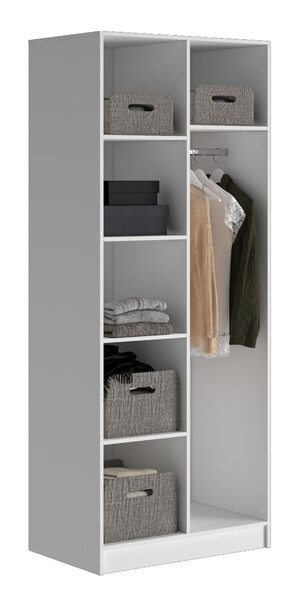 Шкаф Бостон 800*2200*500 (Белый) 2622