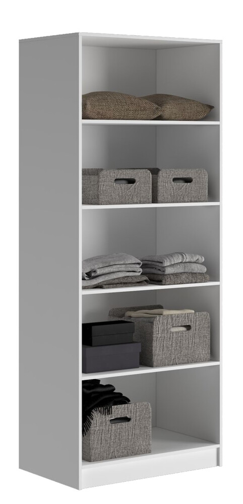 Шкаф Бостон Бельевой 800*2200*500 (Белый) (3 места) 2625