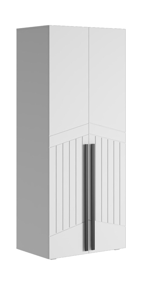 Шкаф Стелла  800*2100*500 Белый/Белый (МДФ)