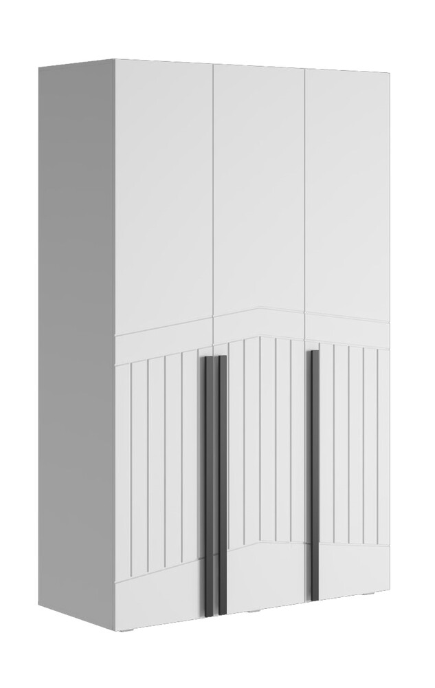 Шкаф Стелла 1200*2100*500 Белый/Белый (МДФ) (2628)