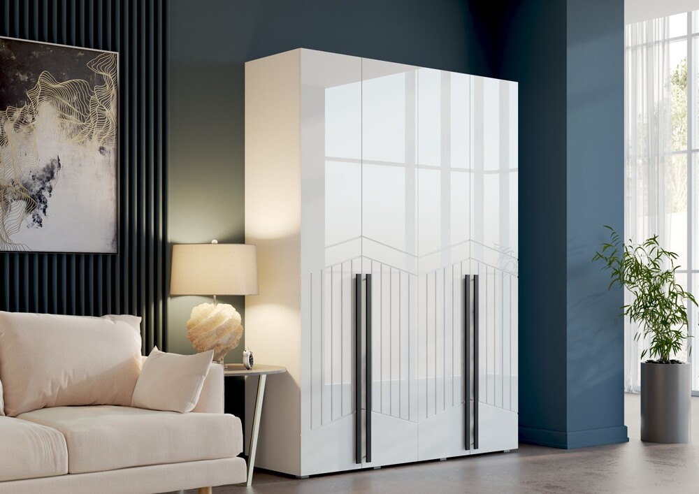 Шкаф Стелла 1600*2100*500 Белый/Белый (МДФ) 2629