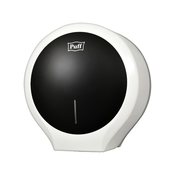 Диспенсер для туалетной бумаги Puff-7135BL пластик, ЧЕРНЫЙ, втулка не менее 45мм, диаметр рулона 24см  