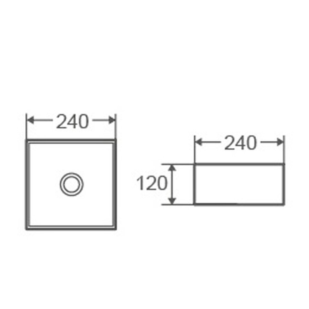 Раковина накладная DK Berlin DT1431116, 240*240*120мм, белый