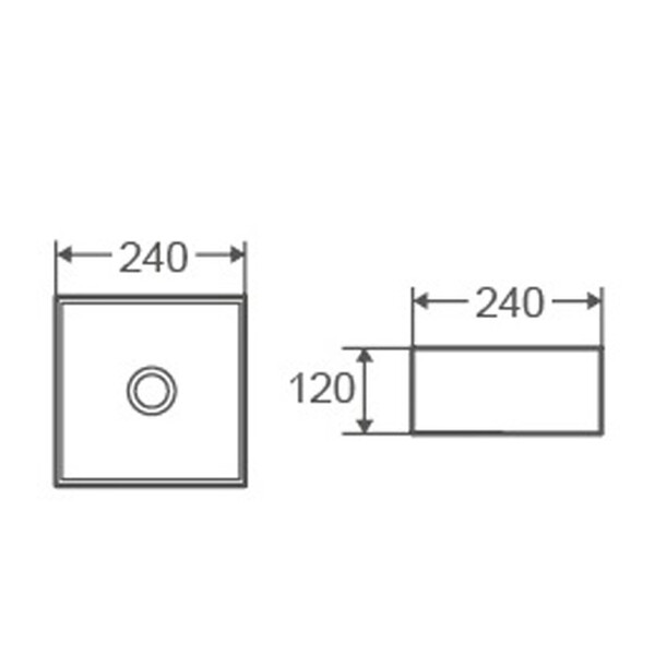 Раковина накладная DK Berlin DT1431116, 240*240*120мм, белый