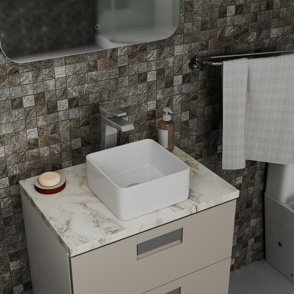 Раковина накладная DK Berlin DT1431116, 240*240*120мм, белый