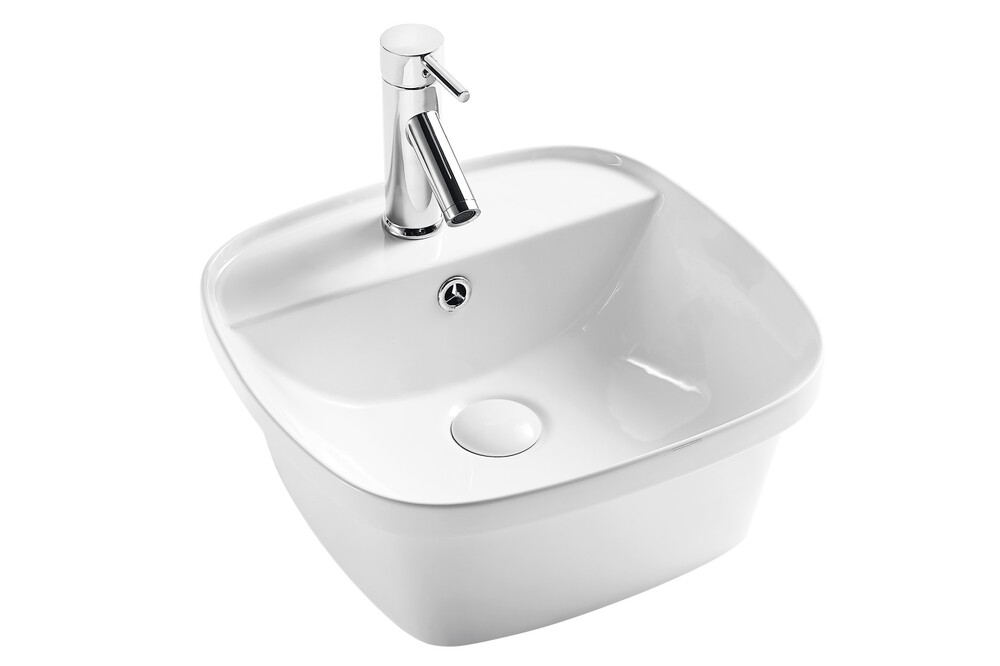  Раковина накладная DK Quadro DT1510916, 430*425*175мм, белый   РАСПРОДАЖА