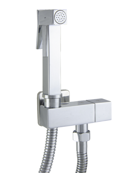 Смеситель МОНО с гигиенической лейкой SANTREK AQUA-1055 "PRESTIGE" (SAP-1055) шар d-25 встраиваемый, хром