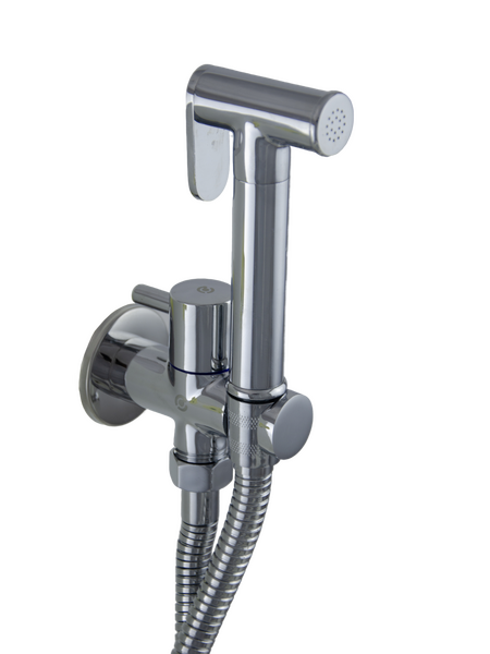 Смеситель МОНО с гигиенической лейкой SANTREK AQUA-1056 "PRESTIGE" (SAP-1056) шар d-25 встраиваемый, хром