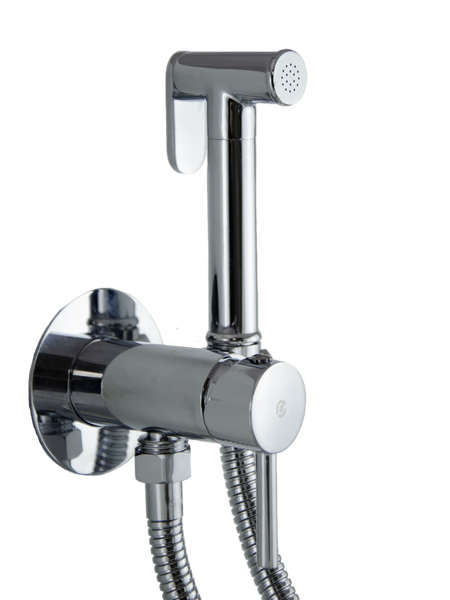 Смеситель с гигиенической лейкой SANTREK AQUA-1057 "PRESTIGE" (SAP-1057) шар d-25 встраиваемый, хром