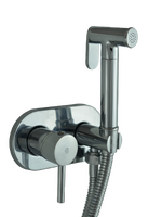 Смеситель с гигиенической лейкой SANTREK AQUA-1058 "PRESTIGE" (SAP-1058) шар d-25 встраиваемый, хром