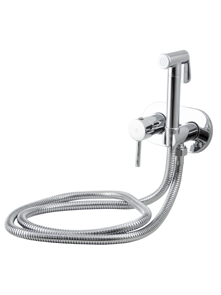 Смеситель с гигиенической лейкой SANTREK AQUA-1058 "PRESTIGE" (SAP-1058) шар d-25 встраиваемый, хром