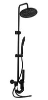 Душевая система SANTREK AQUA-1235 PRESTIGE (SAP-1235)  шар. d-35 с верхним душем, смесителем, гигиен лейкой (черный)