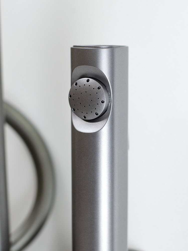 Душевая система SANTREK AQUA-1245 PRESTIGE (SAP-1245)  шар. d-35 с верхним душем, смесителем, гигиен лейкой (оруж сталь)