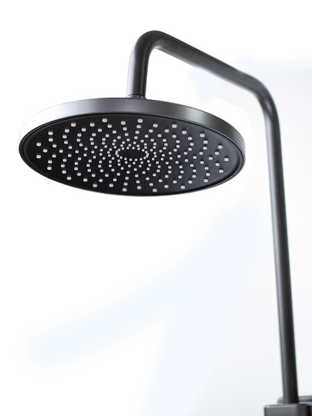 Душевая система SANTREK AQUA-1245 PRESTIGE (SAP-1245)  шар. d-35 с верхним душем, смесителем, гигиен лейкой (оруж сталь)