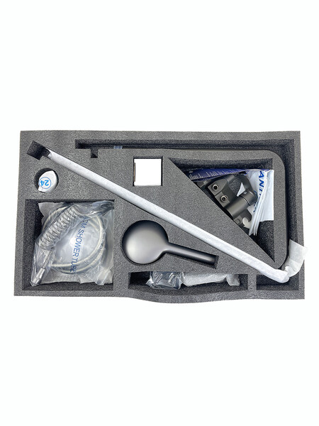 Душевая система SANTREK AQUA-1245 PRESTIGE (SAP-1245)  шар. d-35 с верхним душем, смесителем, гигиен лейкой (оруж сталь)