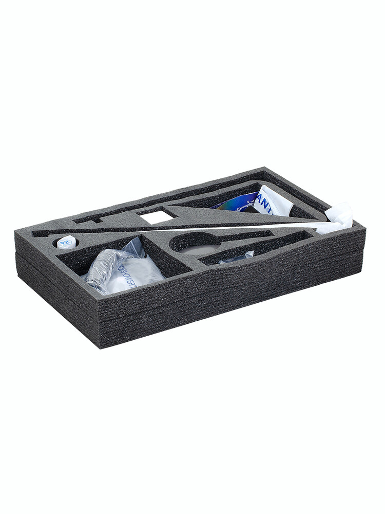 Душевая система SANTREK AQUA-1245 PRESTIGE (SAP-1245)  шар. d-35 с верхним душем, смесителем, гигиен лейкой (оруж сталь)