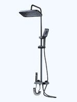 Душевая система SANTREK AQUA-1255 PRESTIGE (SAP-1255)  шар. d-28 с верхним душем, смесителем, гигиен лейкой (оруж сталь)