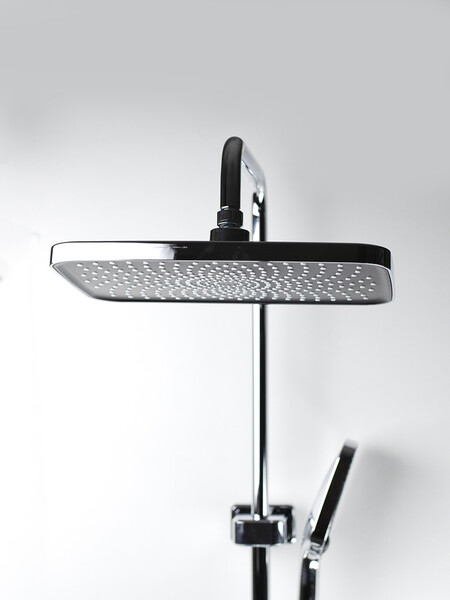 Душевая система SANTREK AQUA-1260 PRESTIGE (SAP-1260)  шар. d-35 с верхним душем, смесителем, гигиен лейкой (хром)