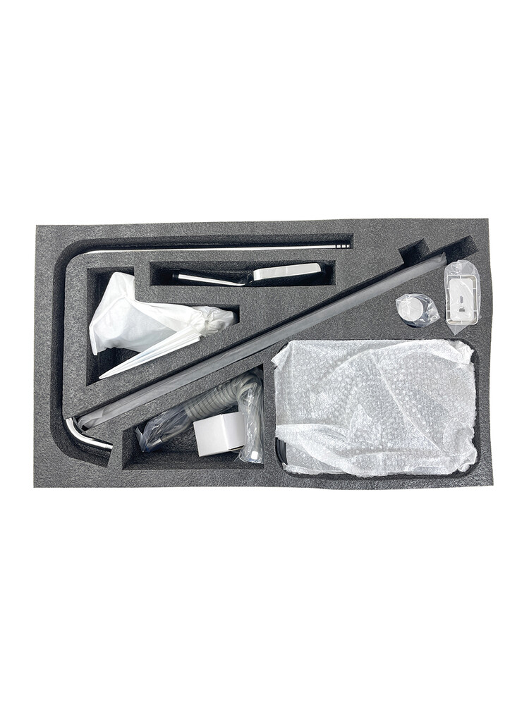 Душевая система SANTREK AQUA-1260 PRESTIGE (SAP-1260)  шар. d-35 с верхним душем, смесителем, гигиен лейкой (хром)